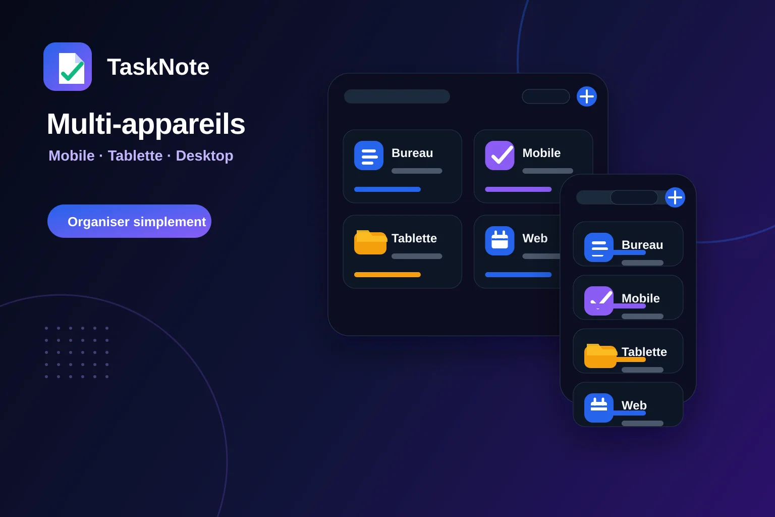 TaskNote accessible sur plusieurs appareils